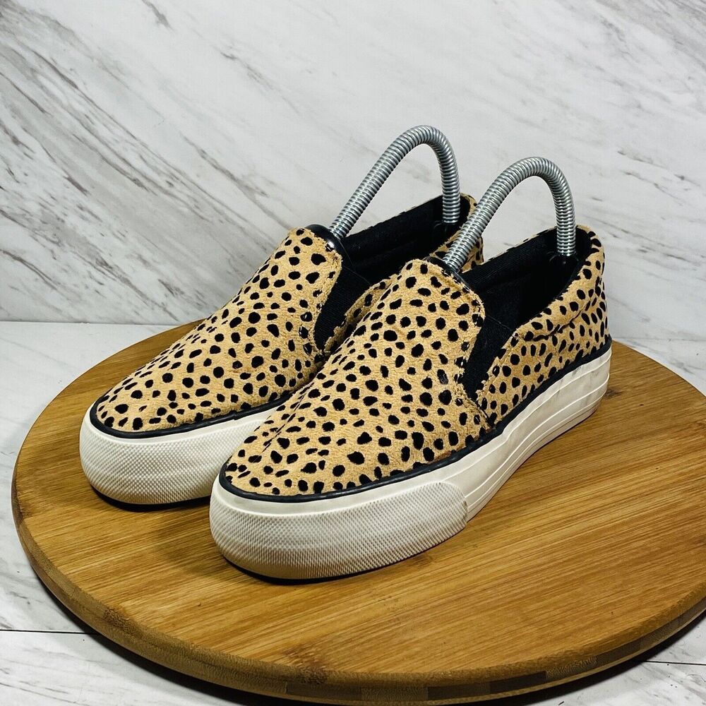 Restricted Shoes Women Leopard Print Low Top Sneakers US 6.5